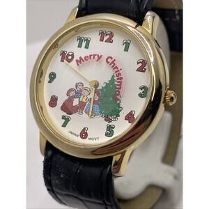 Vintage Holiday Christmas Womens Quartz Fashion Watch Works New Battery!